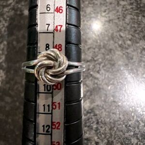 925 twisted knot ring